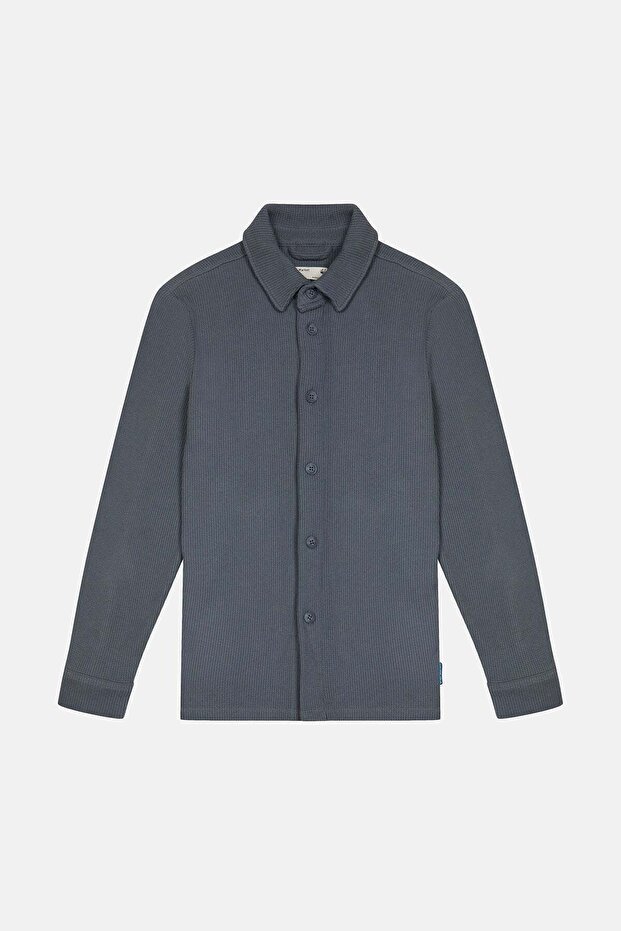 Waffle Gömlek - Antrasit - 1