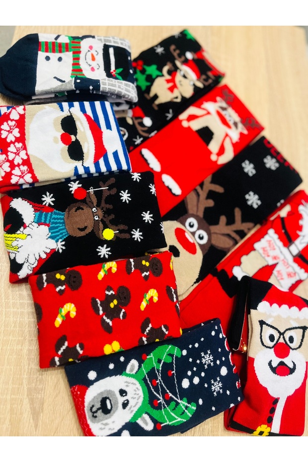 Yılbaşı 3 lü çorap seti - 4