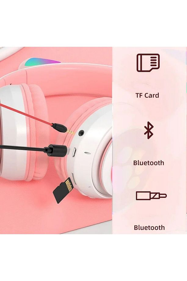 Maxron P47m Renkli Kedicik Katlanabilir Bluetooth Kulaklık - 2