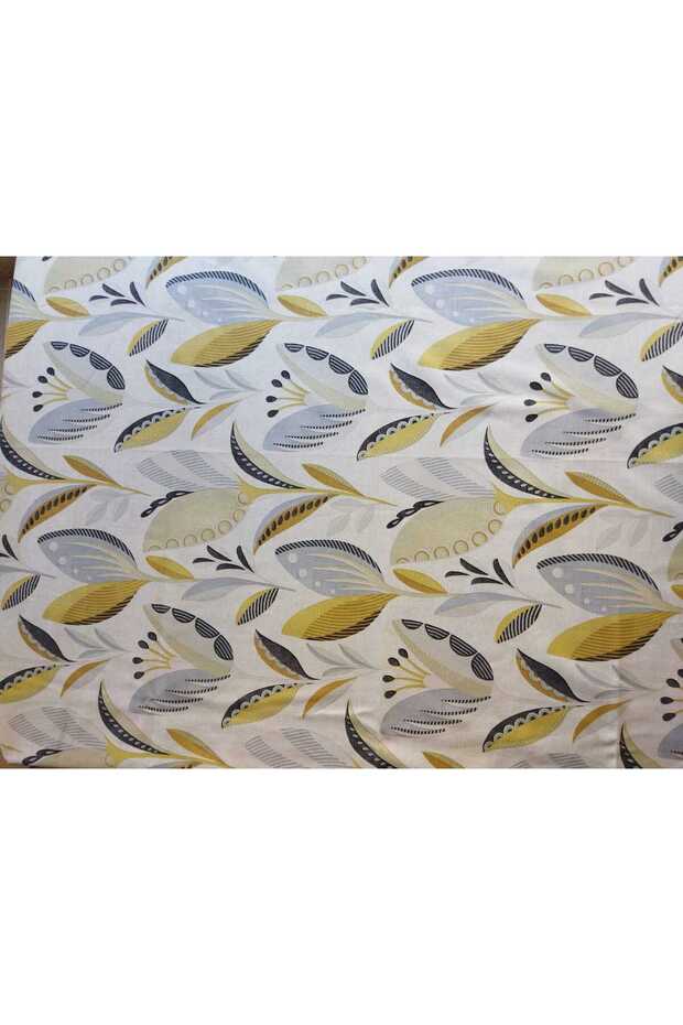 DİKDÖRTGEN MASA ÖRTÜSÜ DUCK KETEN 140X210 YAPRAK DESENLİ - 3