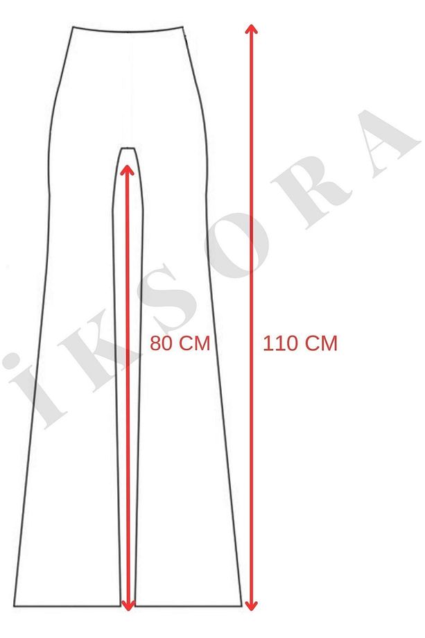 Fuşya Yüksek Bel Ispanyol Paça Örme Pantolon 100 Cm - 5