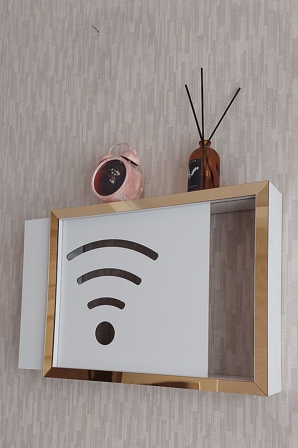 30x40x10 Cm Wifi Amblemli Duvar Asılabilir Sigorta Ve Modem-wifi Saklama Kutusu! Saklama Kutusu - 4