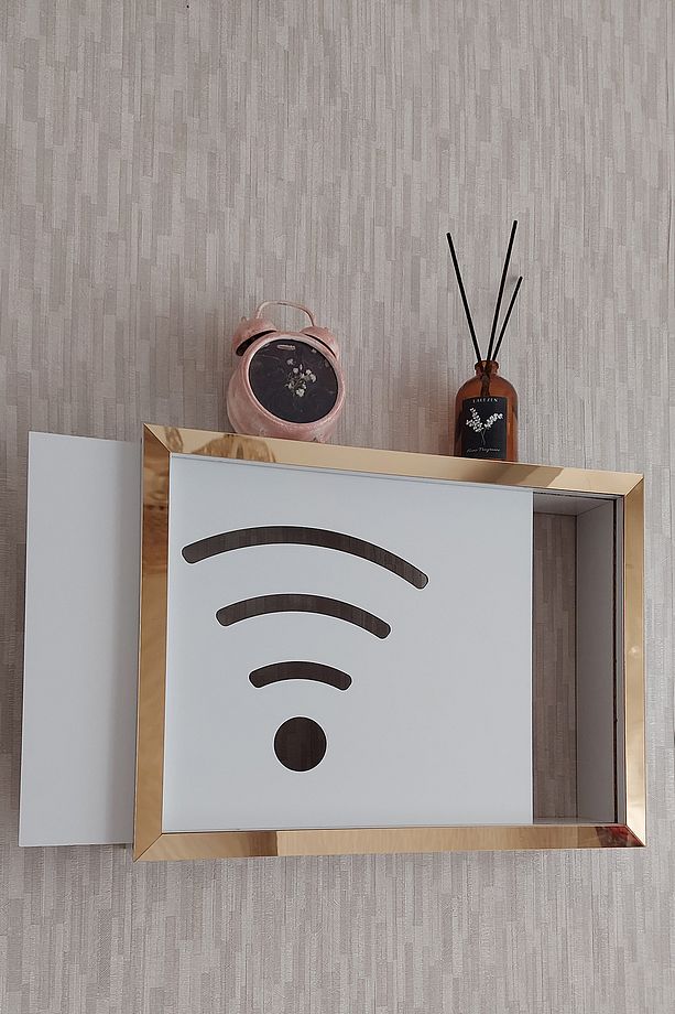 30x40x10 Cm Wifi Amblemli Duvar Asılabilir Sigorta Ve Modem-wifi Saklama Kutusu! Saklama Kutusu - 5