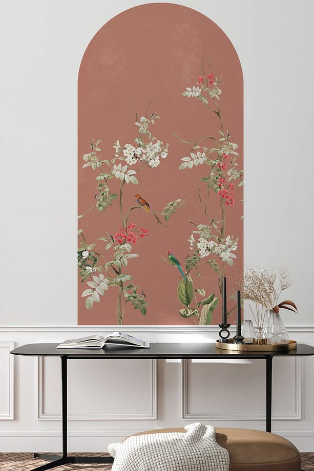 Bahar Çiçekleri ve Kuşlar Boho Kemer Arch Modern Duvar Sticker - 3
