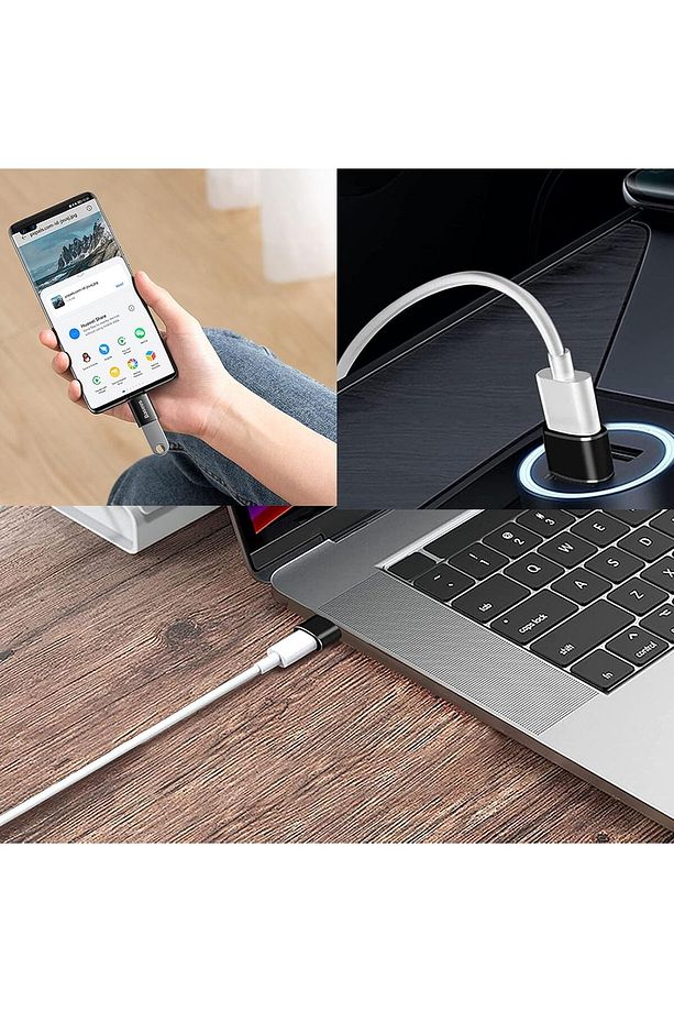 2 Adet Type-c Usb, Usb Type-c, Otg Adaptör Seti iPhone/PC/Samsung/iPad/Dizüstü Bilgisayar/vb Uyumlu - 4