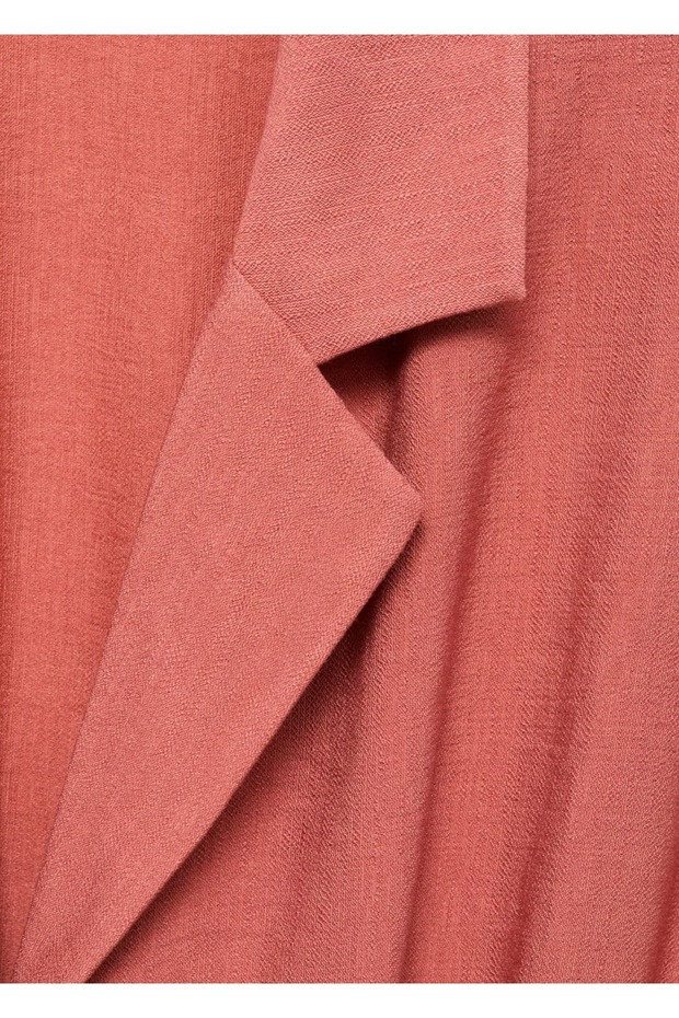 Kuşaklı gömlek elbise - 7