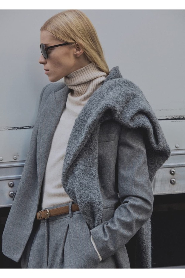 Saf yün blazer ceket - 6