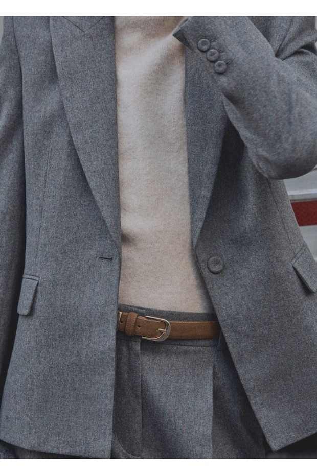 Saf yün blazer ceket - 1