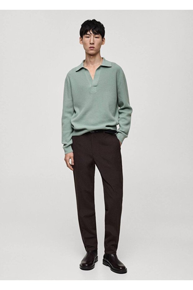 Polo-Pullover aus Wollmischung - 2