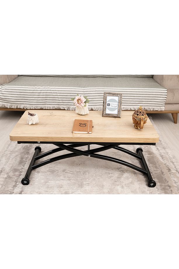 Mini Juppo Üst Tabla Mdf Velimeşe Oval Köşe Alt Ayak Siyah Dışa Kıvrım - 4