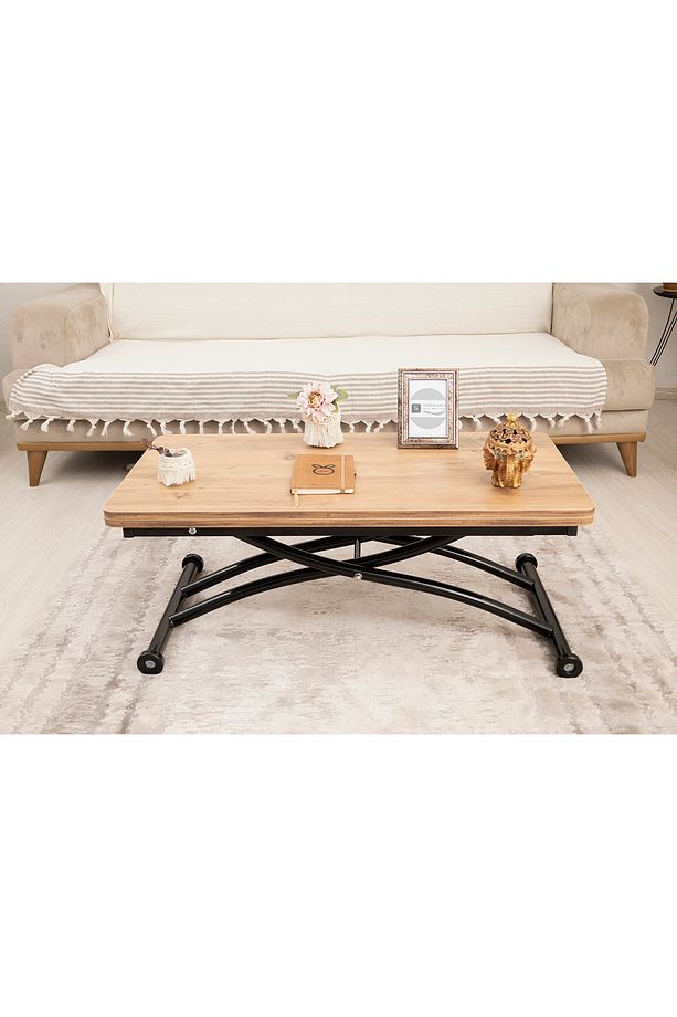Mini Juppo Üst Tabla Mdf Efesçam Oval Köşe Alt Ayak Siyah Dışa Kıvrım - 4
