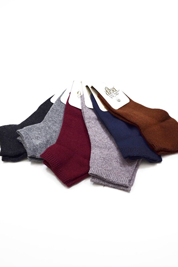 6 Pieces Natural Wool Winter Short Booties Sports Socks