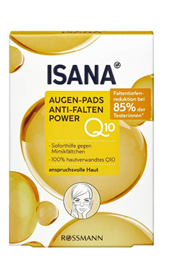 Isana Q10 under Eye Pads Anti-Wrinkle & Revitalizing, 6X2 Pad