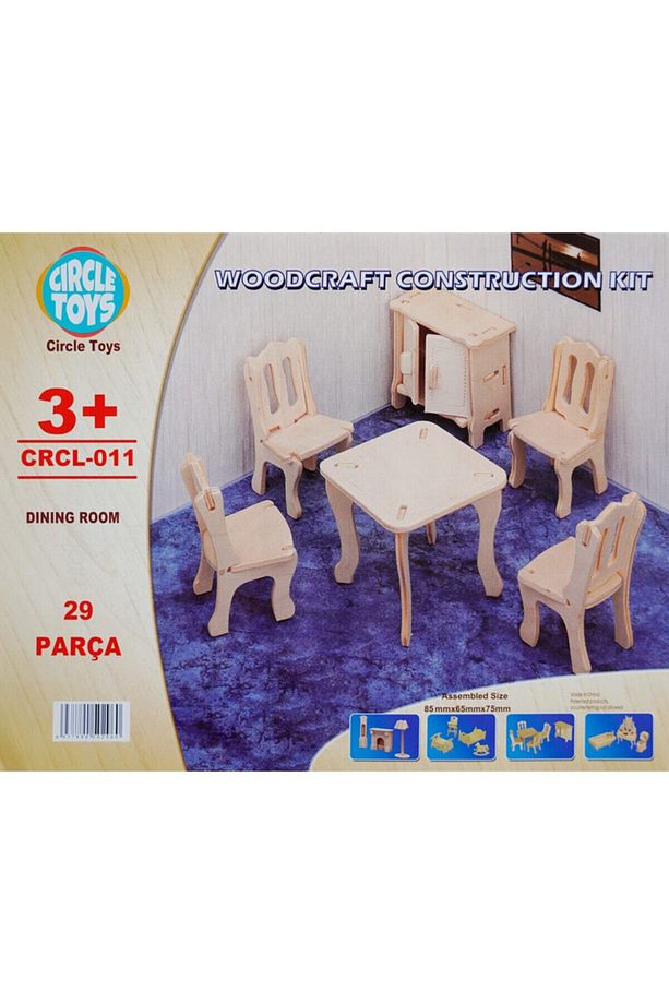 3'lü Ahşap Maket Set 3 Boyutlu Boyanabilir - 4