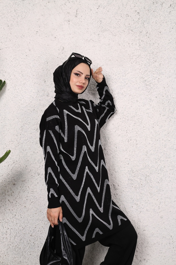 Simli Triko Tunik - 5