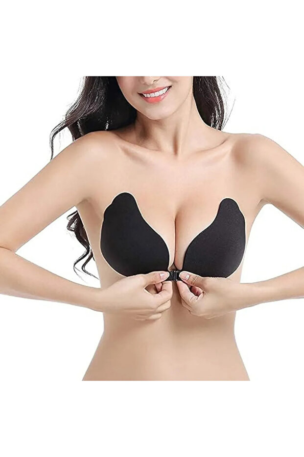 حمالة صدر لاصقة من السيليكون بدون حمالات مع مشبك أمامي