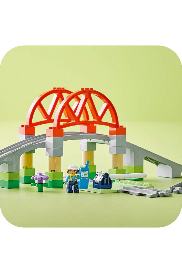 ® DUPLO® Tren Köprüsü ve Rayları Ek Macera Seti 10426 - 2+ Eğitici Oyuncak Yapım Seti (42 Parça) - 10