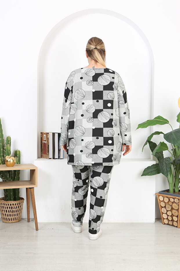 Lower and Upper Patterned Lycra Set - 5