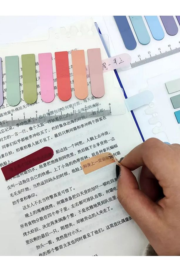 Kawai 1600 Yaprak Yapışkanlı Şeffaf Post-it Ayraç Not Kağıdı Seti 8 Adet - 2