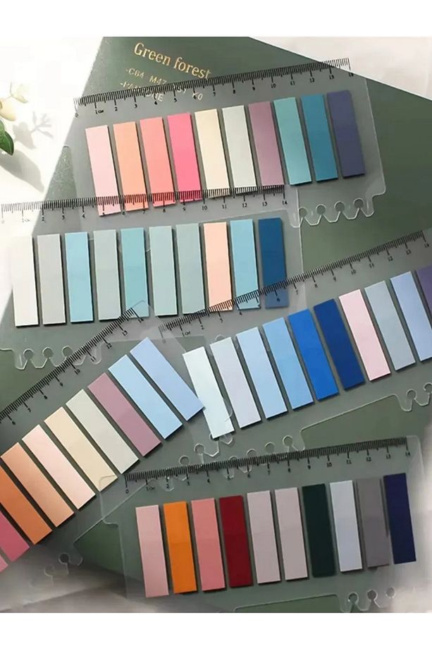 Kawai 1600 Yaprak Yapışkanlı Şeffaf Post-it Ayraç Not Kağıdı Seti 8 Adet - 4