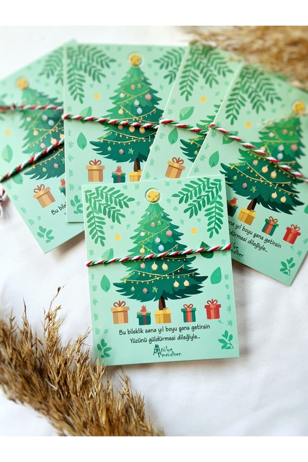 10Pcs New Year Card Bracelet Set New Year Luck Wish Bracelet 2025 2026