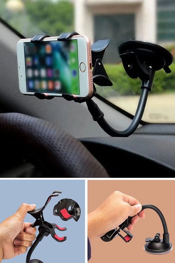 ® Akrobat Cama Sabitlenen Güçlü Vakumlu 360 Derece Dönen Tüm Modellere Uyan Oto Telefon Tutuc - 4
