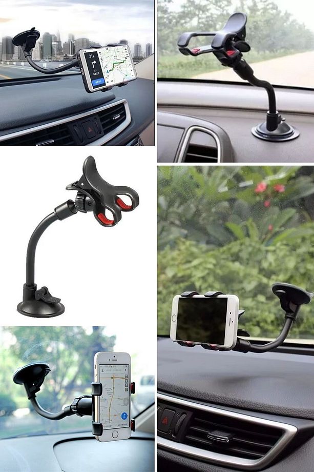 ® Akrobat Cama Sabitlenen Güçlü Vakumlu 360 Derece Dönen Tüm Modellere Uyan Oto Telefon Tutuc - 1