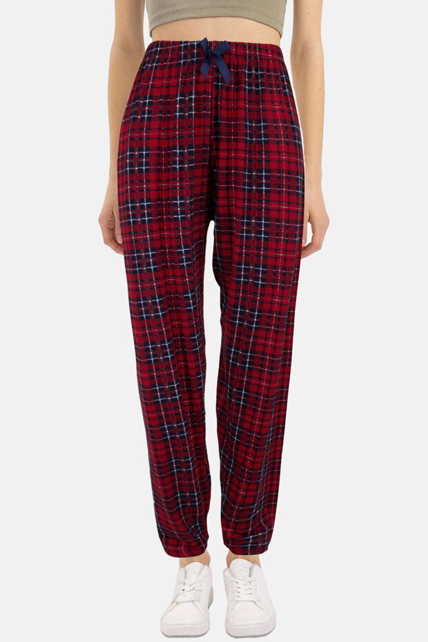 Süet Tek Alt Pijama - 1