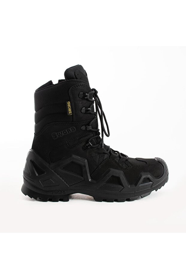 Ss602 Genuine Leather Zippered 4-Season Outdoor Boots - Black, Size 43