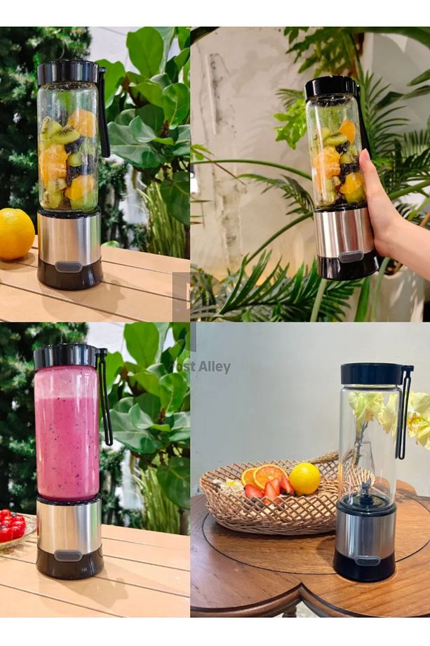 Şarjlı Taşınabilir Smoothie Blenderi (450 ml)+ Ekstra Bardak (350 ml ) - 7