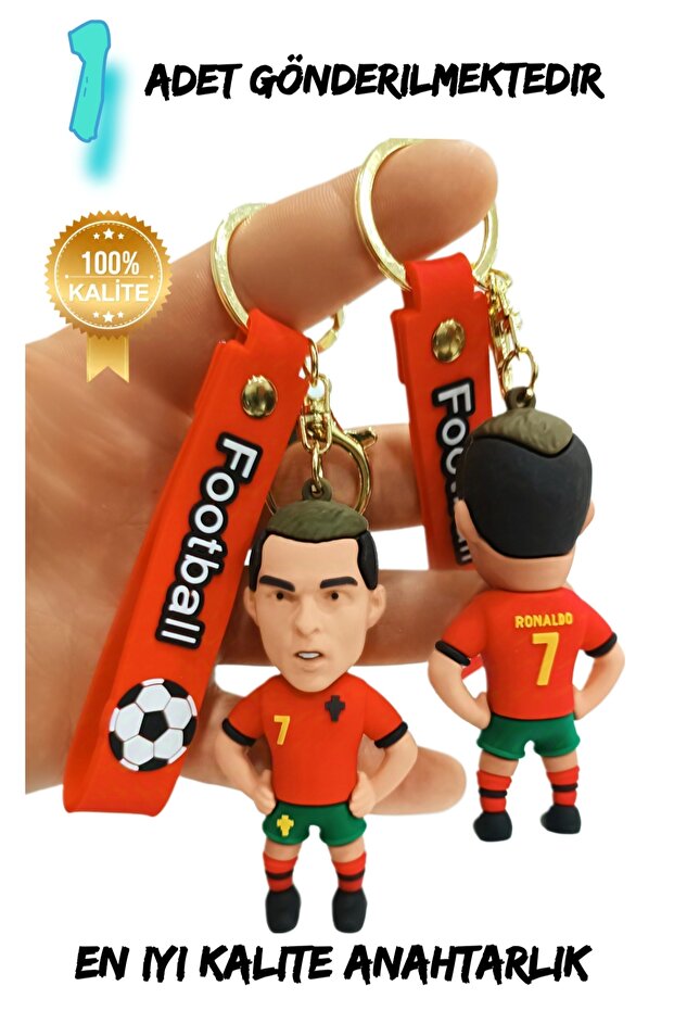 Football Player 3D Silicone Cr7 Keychain - Best Quality 1 Piece Shipped
