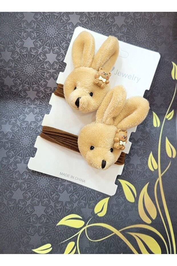 مشبك قطيفة منقوش على شكل أرنب - Glpş-897 - 2