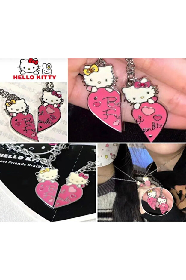 Hello Kitty 2 Adet Arkadaşlık Kolyesi - 3