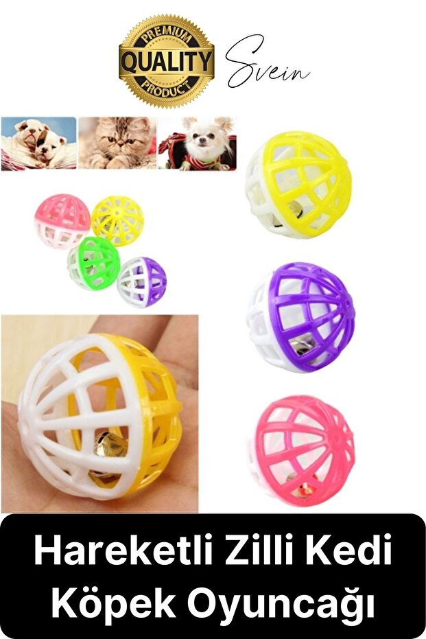 Moving 3.5cm Rattle Cat Dog Pet Play Ball Plastic Bell Toy Educational