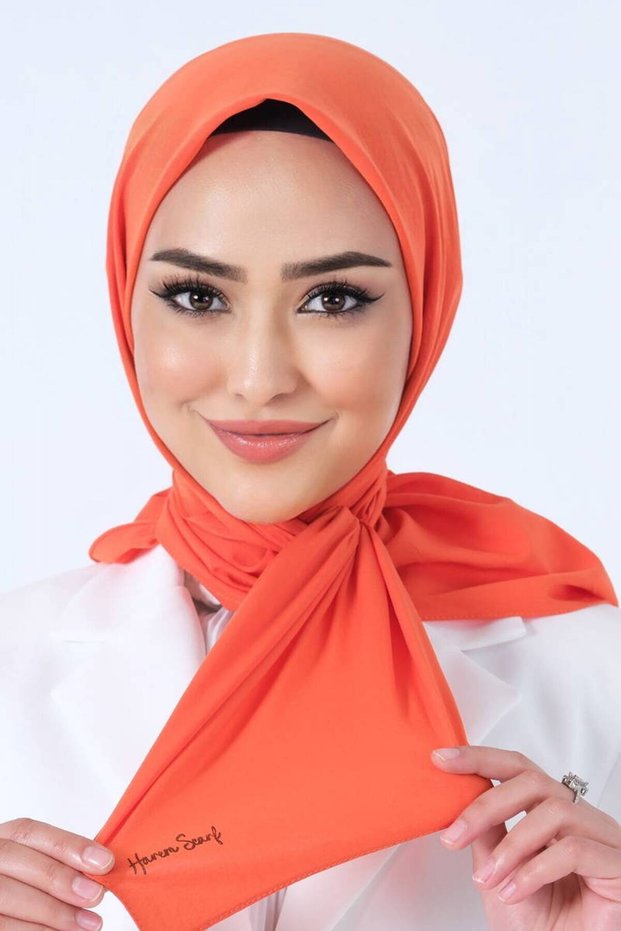 Harem Scrafs Asian Scarf Orange Color (Suitable for Special and Daily Use)