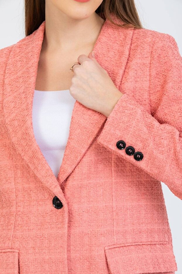 سترة مستقيمة بزر واحد - 2