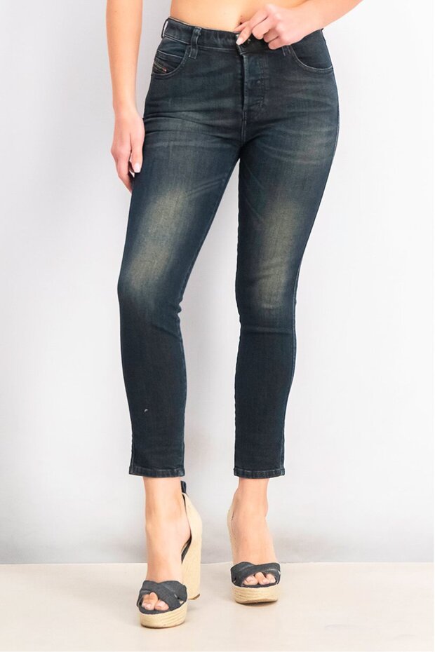 Women Slim Fit Stretchable Denim Jeans, Washed Navy