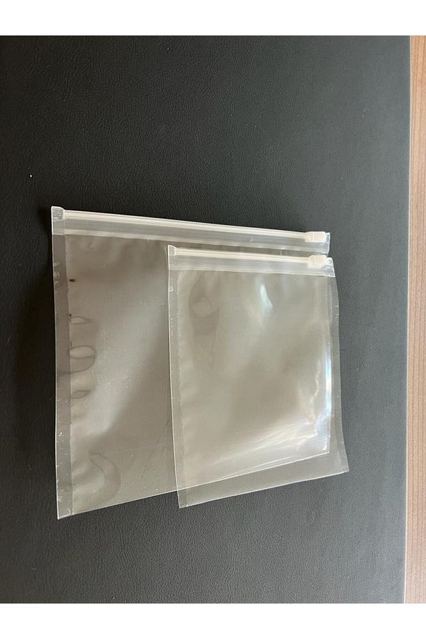 Şeffaf Lamineli Slider Zipli Kilitli Poşet ,doypack ,kozmetik Fermuarlı Poşet 15*18cm -20 Adet - 4