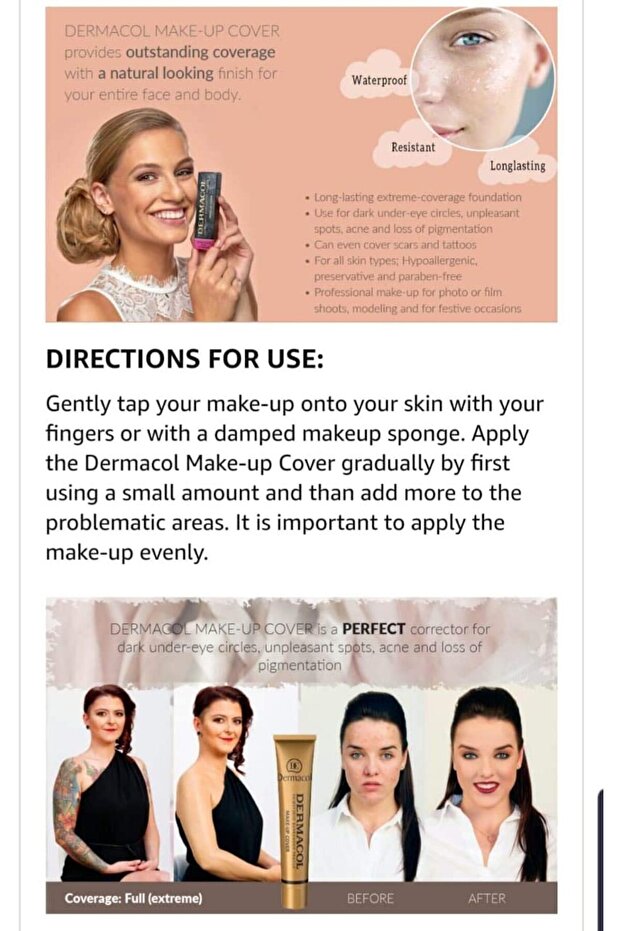 Foundation-210 Make Up Cover - Long Lasting, Waterproof, Full Coverage Liquid - 4