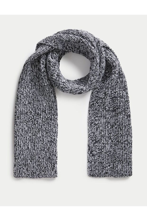 Desenli Örme Atkı - 1