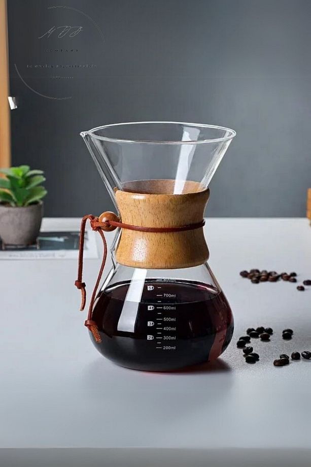 Borosilikat Cam Dripper Filtre Kahve Demleme Aparatı Ekipmanı 400 Ml - 1