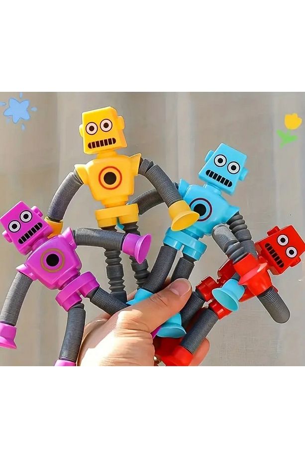Dönüşen Vantuzlu Robot Oyuncak - Yaratıcı & Eğitici Oyuncak 1 Adet - 1