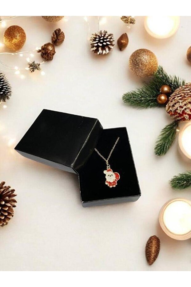 Christmas Themed Design Santa Claus Charm Boxed Necklace