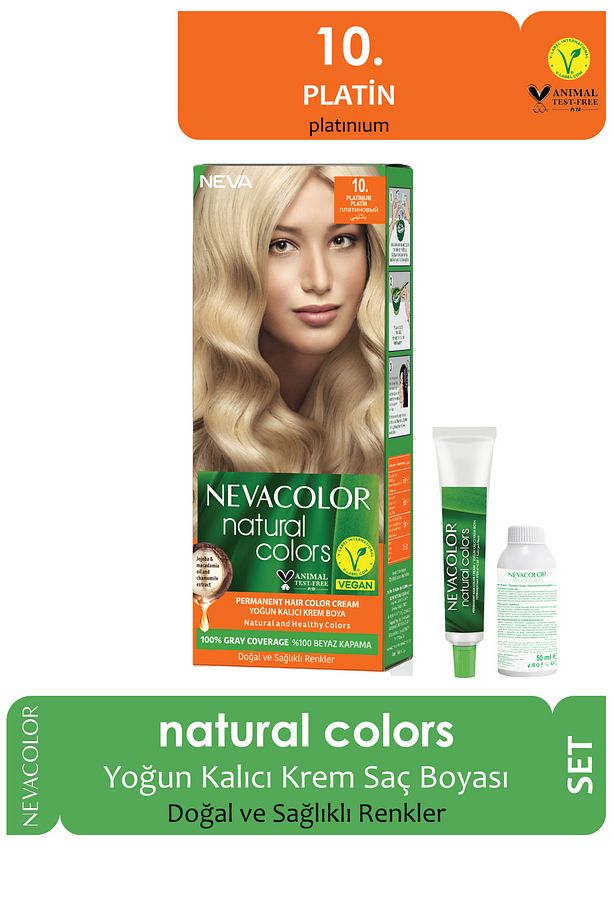 Natural 10 Platin - Kalıcı Krem Saç Boyası - 1