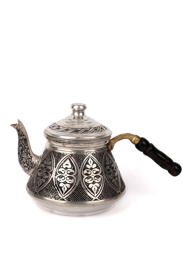Bakır Selçuk El Oyması Eskitme Çaydanlık 01 - 2