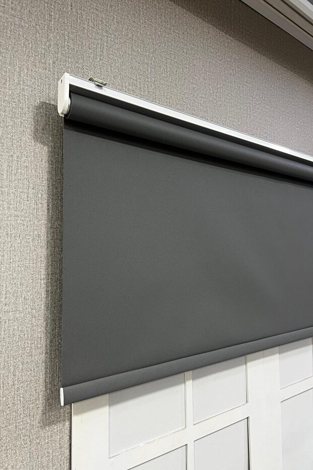 Stor Perde Ithal Mat Polyester Antrasit P1090 - 5