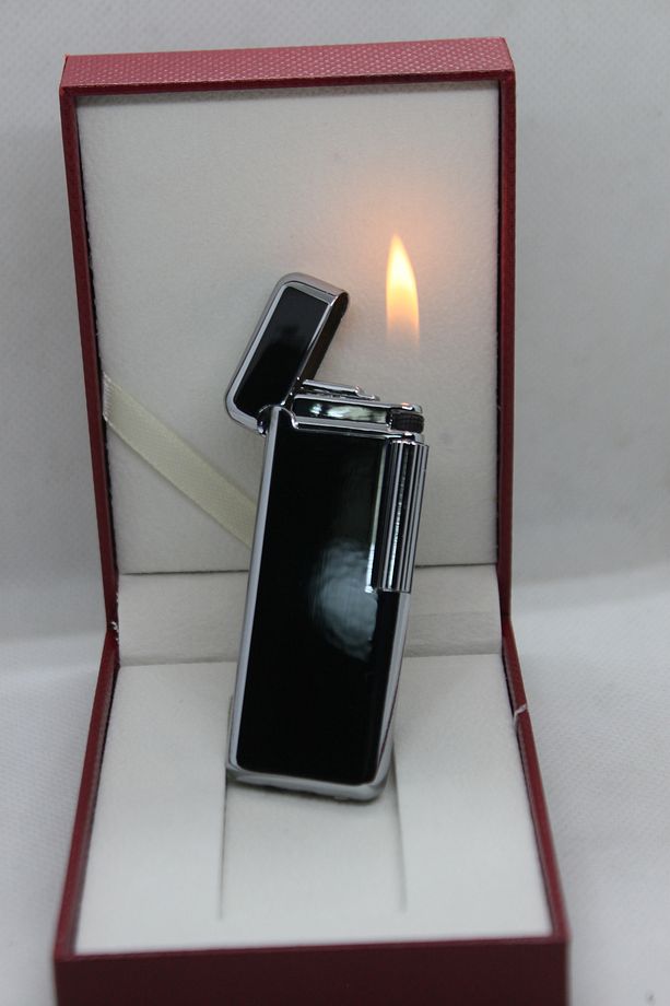 Yandan Çarklı Slim Dupont Tarzı Kişiye Özel Gazlı Çakmak - 1