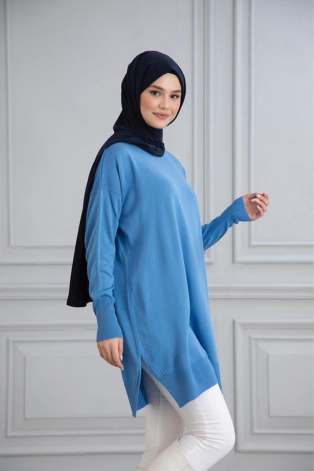 İnce Merserize Oversize Salaş Triko Tunik - 5