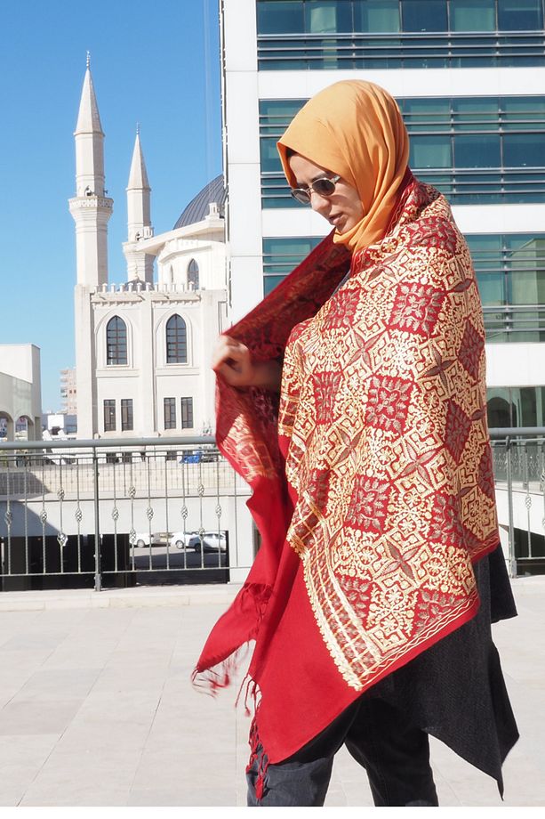 Omuz Şal Ipek Işlemeli Paşmina Şal Kaşmir - 3