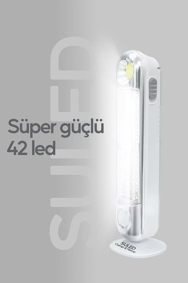 Acil Durum Led & Kamp Lambası Güneş Şarjlı Işıldak 2 Kademeli Aydınlatma Tamir Ev Kamp El Feneri - 2